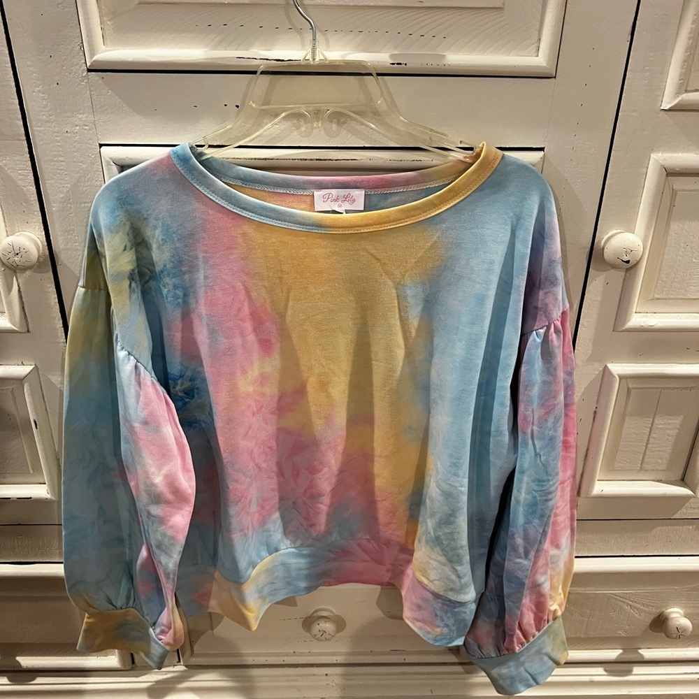 Pink Lily Tie-Dye Sweatshirt